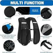 1-ZAVORA Running Hydration Vest + 500ml Soft Flask