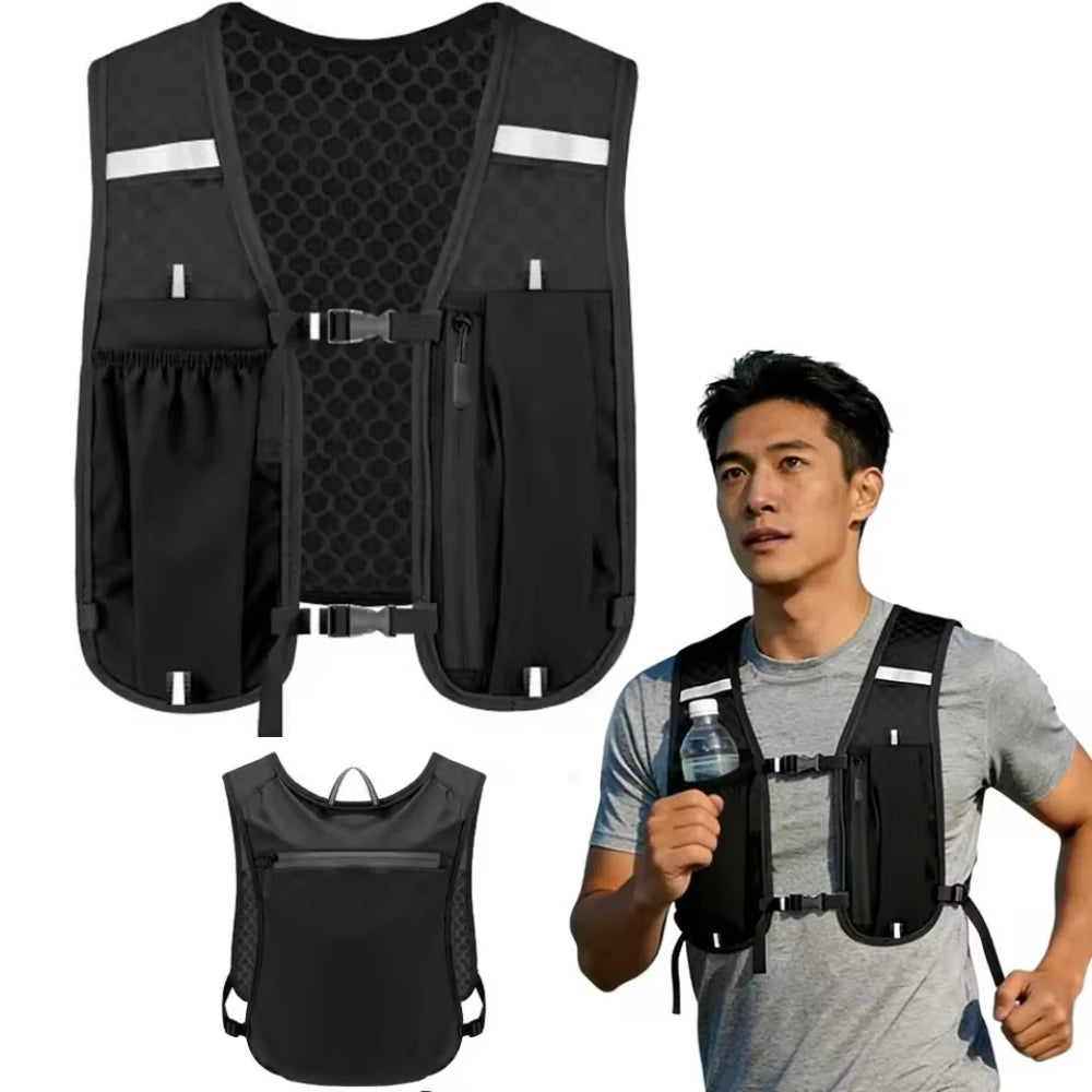 1-ZAVORA Running Hydration Vest + 500ml Soft Flask